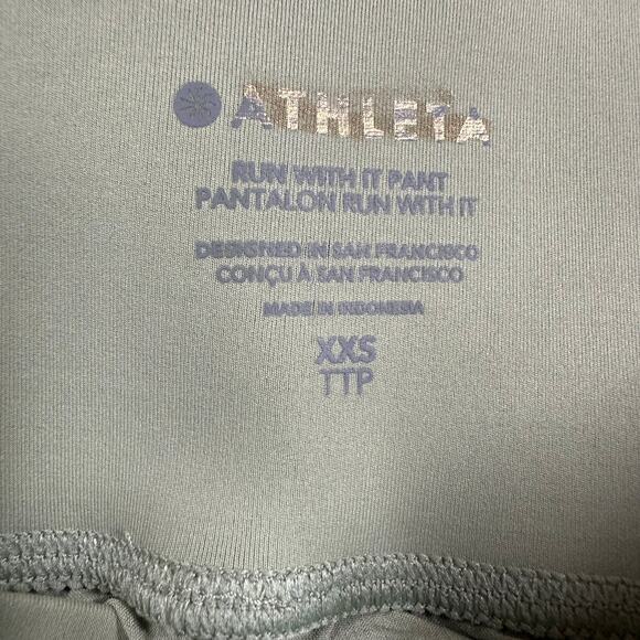 Athleta Run With It Pant Eucalyptus Olive Women's Size XXS New With Tags - Picture 5 of 12